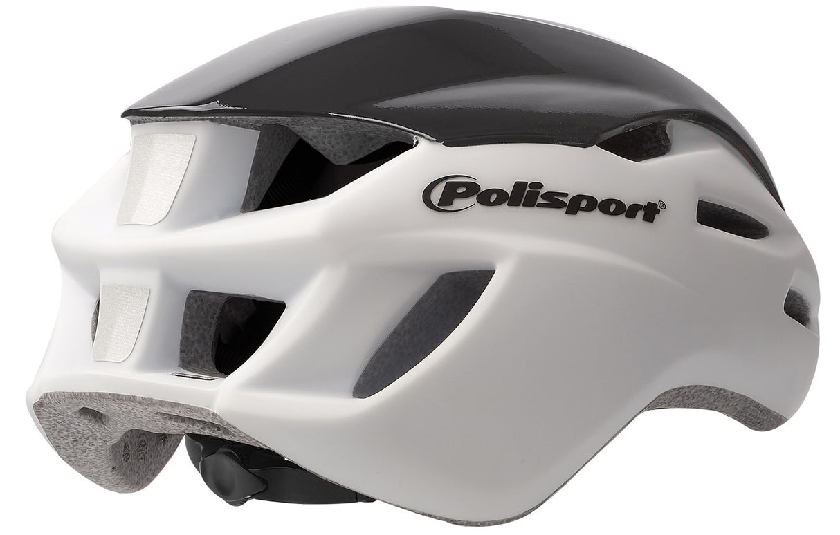 Polisport Casque Aero Road Matt White Shine Black Jaune M 55-58CM