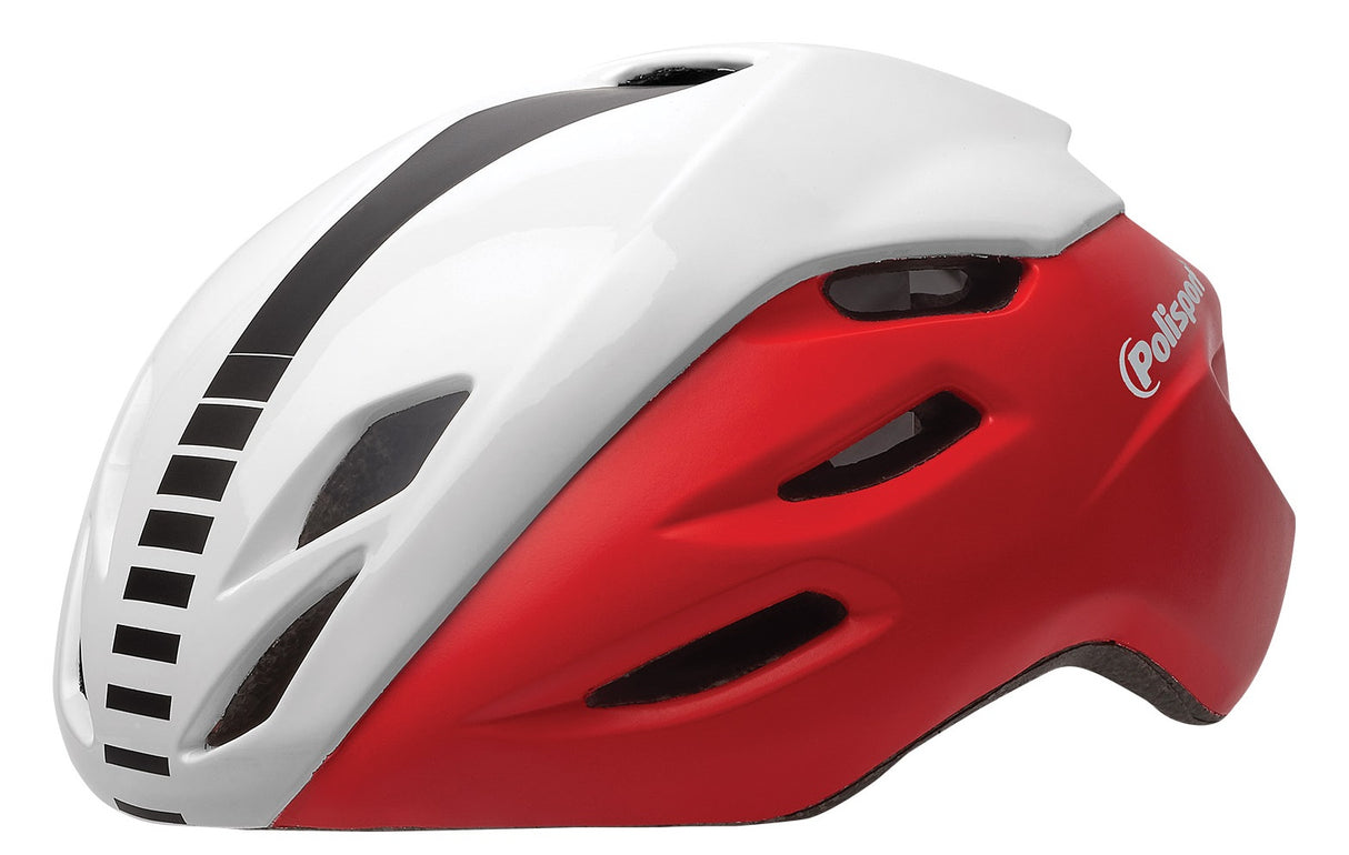 Polisport Helm Aero Road Mat Red Gloss blanc noir M 55-58CM