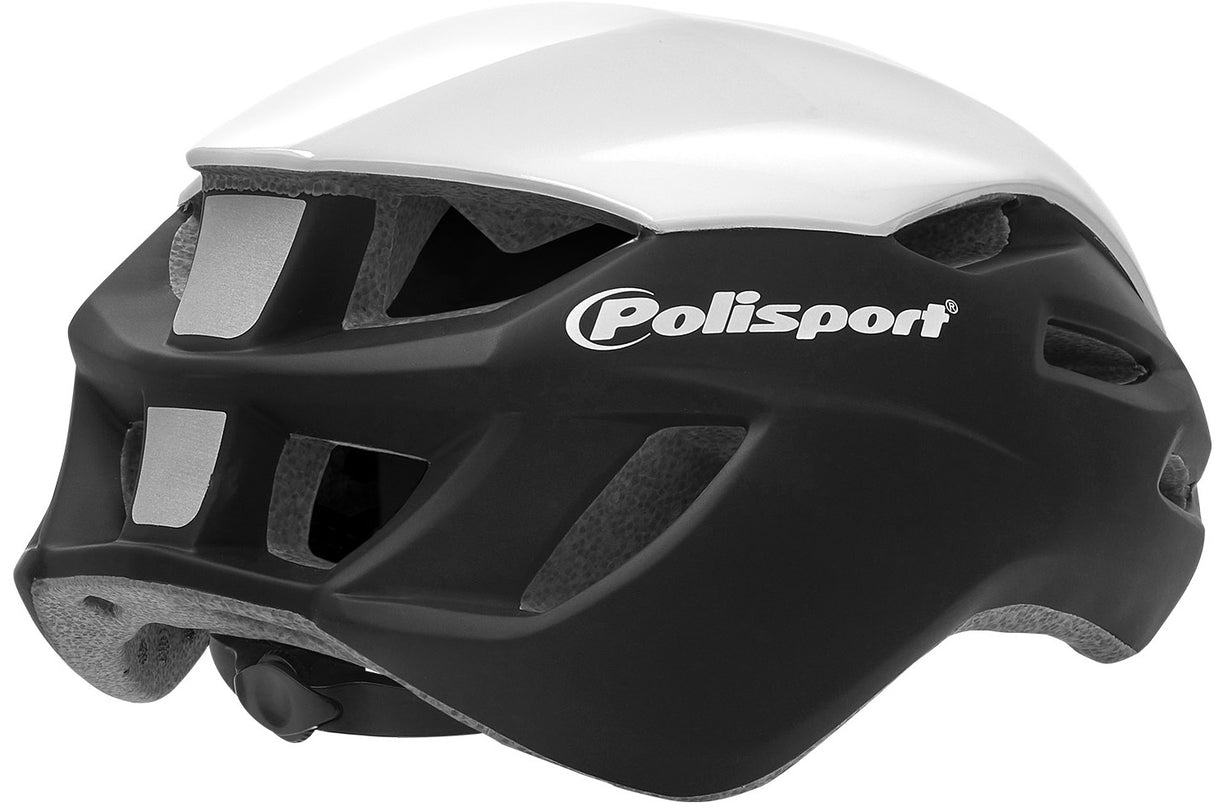 Polisport helm Aero Road mat wit glans wit grijs L 58-61cm