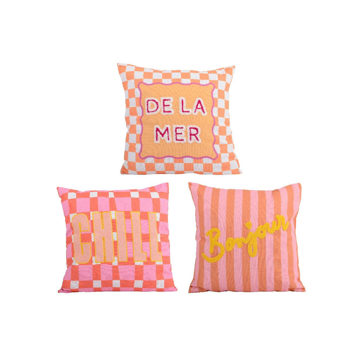 Decoris-Kissen mit Text aus Baumwolle, 45 x 45 cm