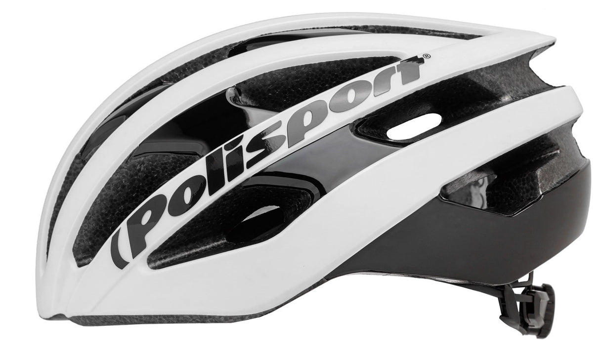 Polisport Liicht Pro Vëlo Helm l 58-62cm Mat wäiss schwaarz