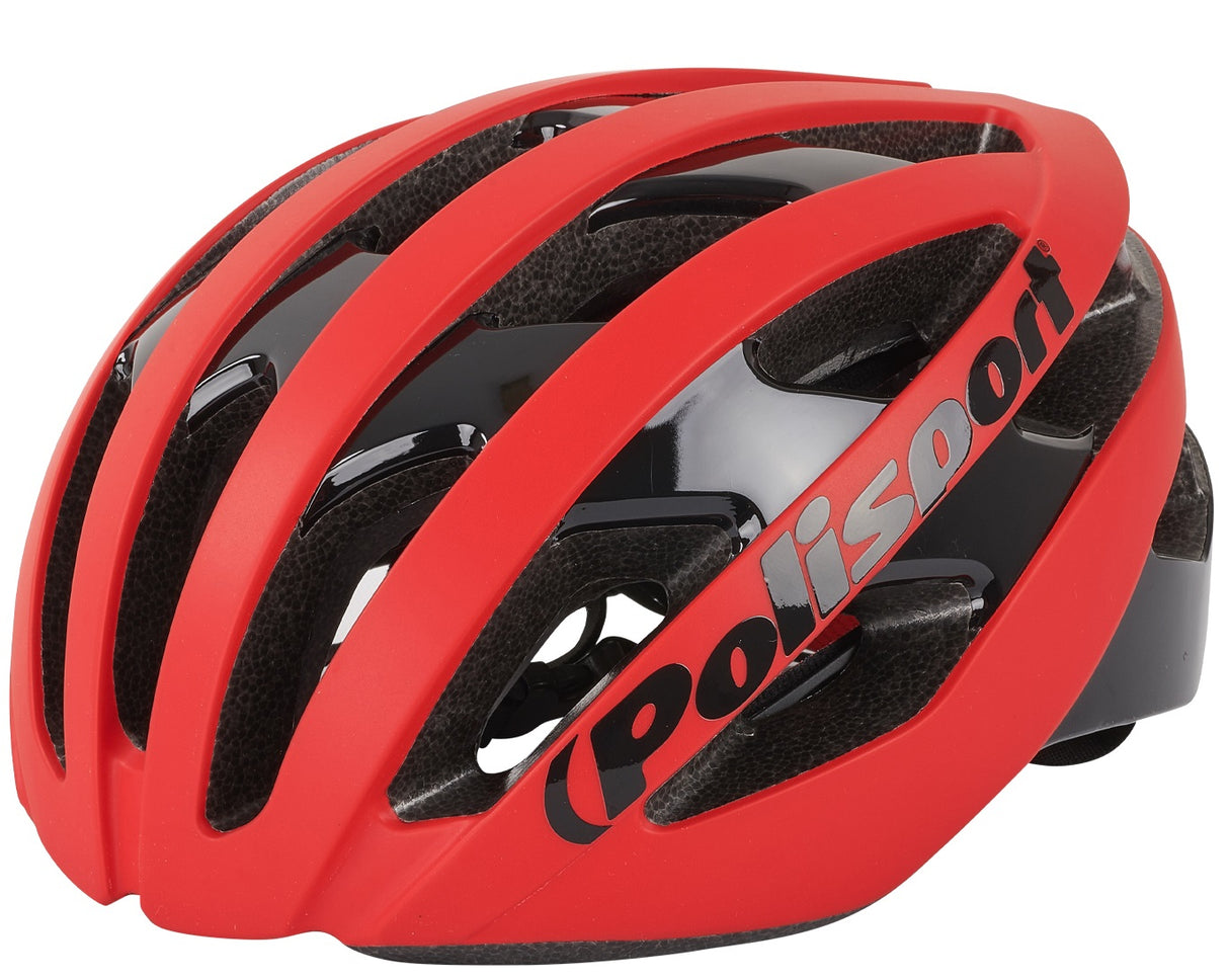 Polisport Light Pro Bicycle Helmet L 58-62 cm MATT ROSSO NERO