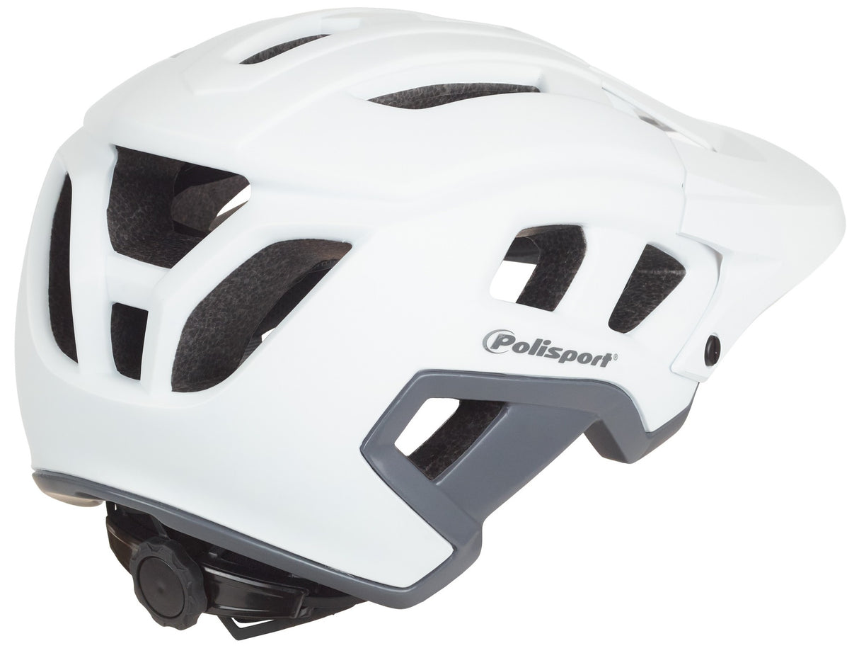 Polisport Mountain Pro Vëlo Helm m 55-58cm wäiss gro