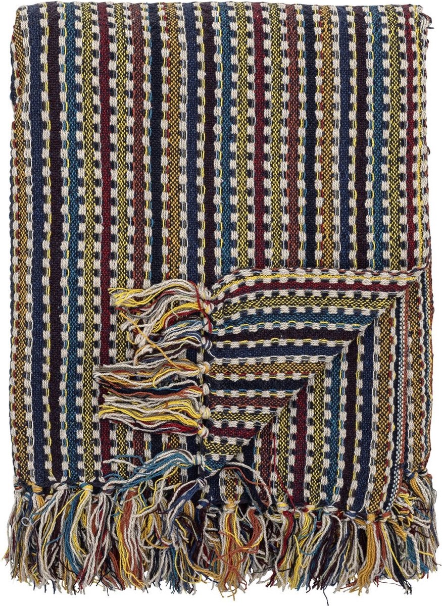 Bloomingville Plaid Lazzario Blau 160x130cm