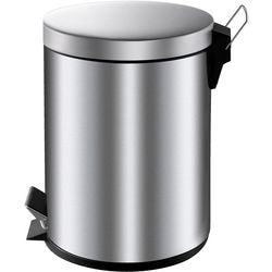 V-Teil - Treteimer 5 Liter - Edelstahl - Edelstahl matt - Abfalleimer