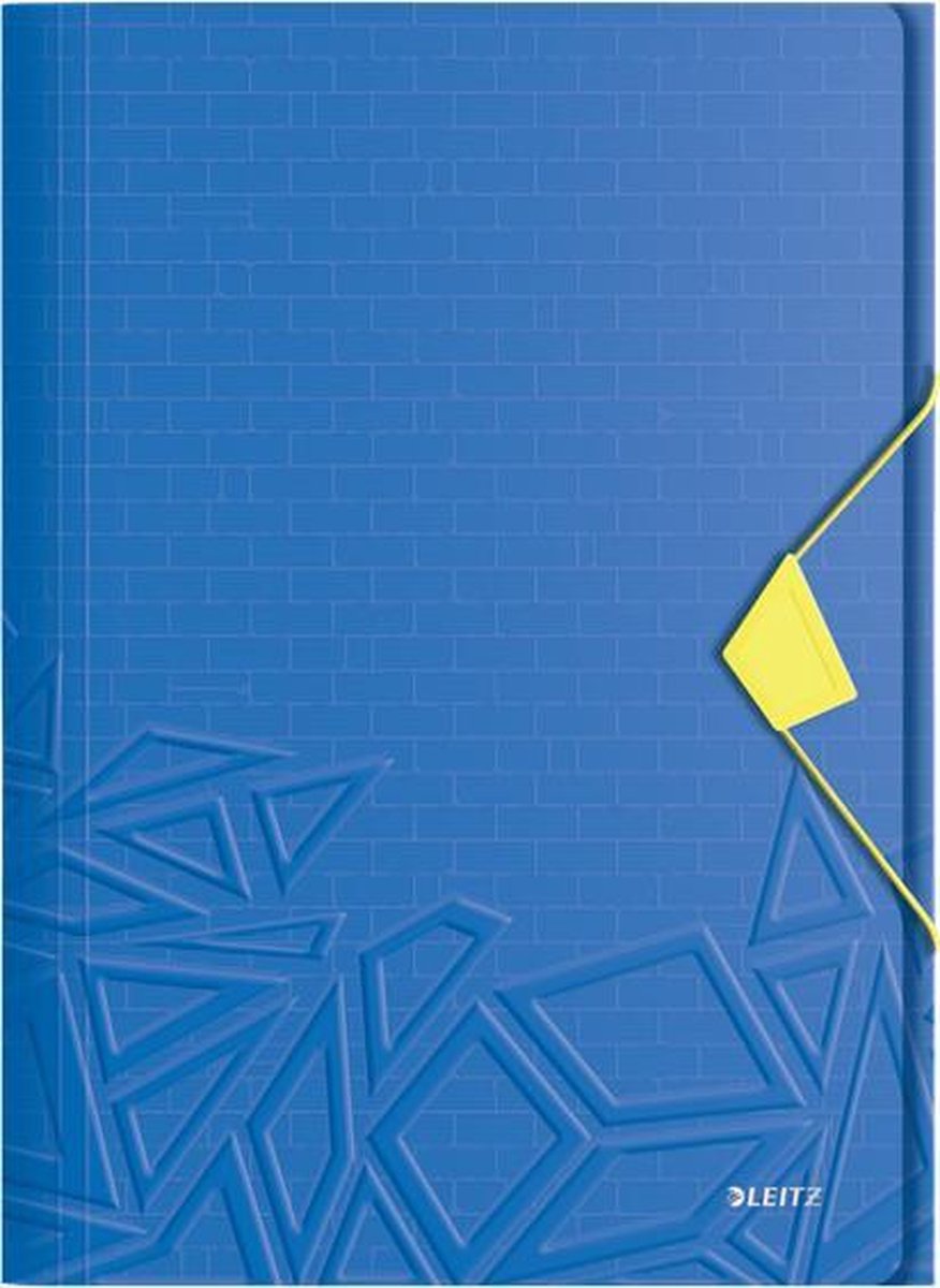 Leitz Urban Chic PP 3-Klappen-Ordner für 150 Blatt – Ordner für A4-Dokumente – ideal für Schule oder Studium – blau