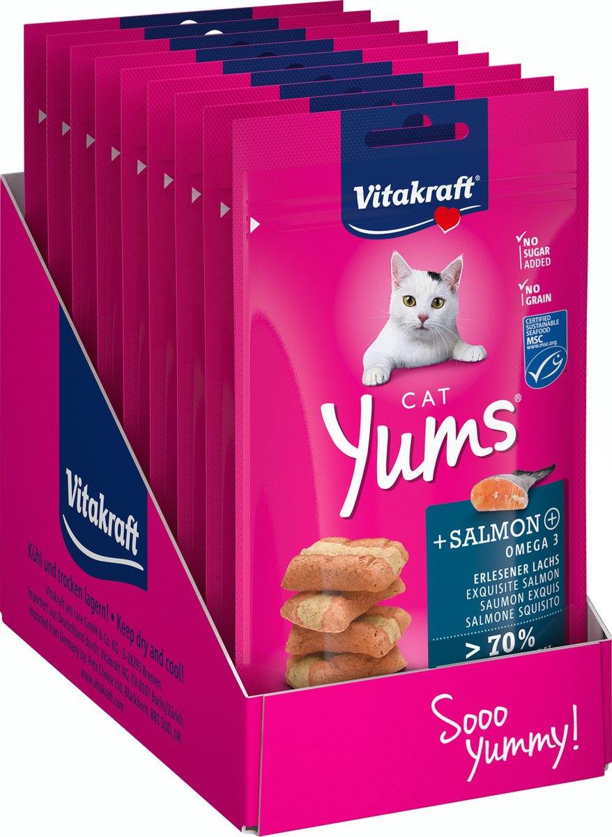 Vitakraft Cat Yums Lachs – 9x40 Gramm