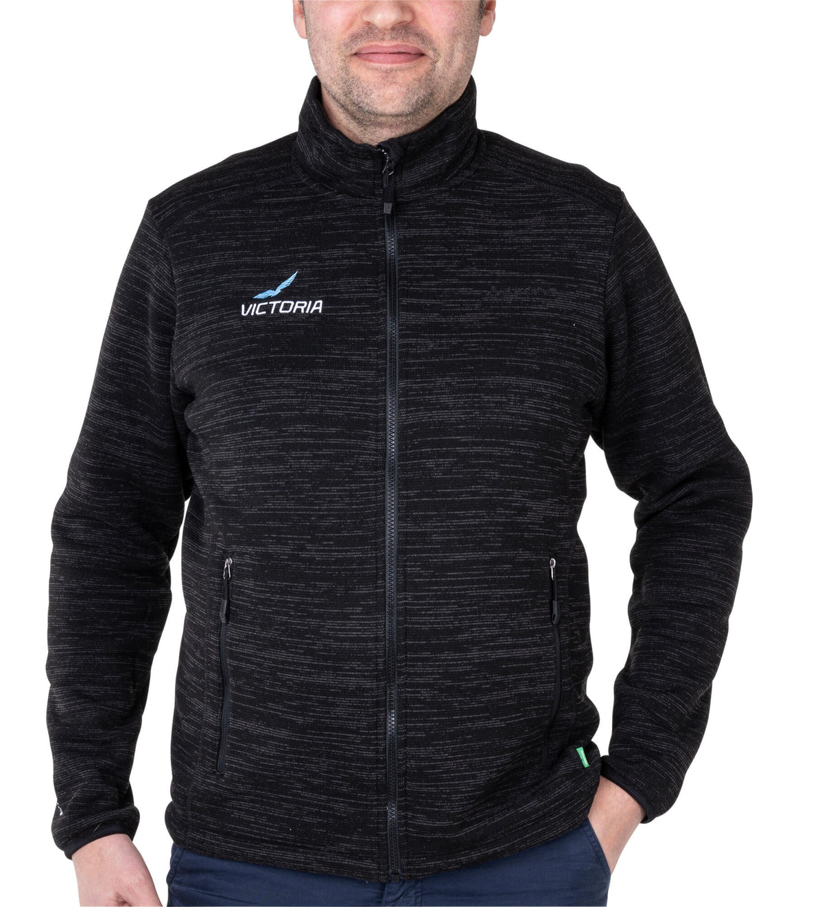 Vaude Strickfleecejacke Victoria Jacke Victoria Herren Größe L dunkelgrau