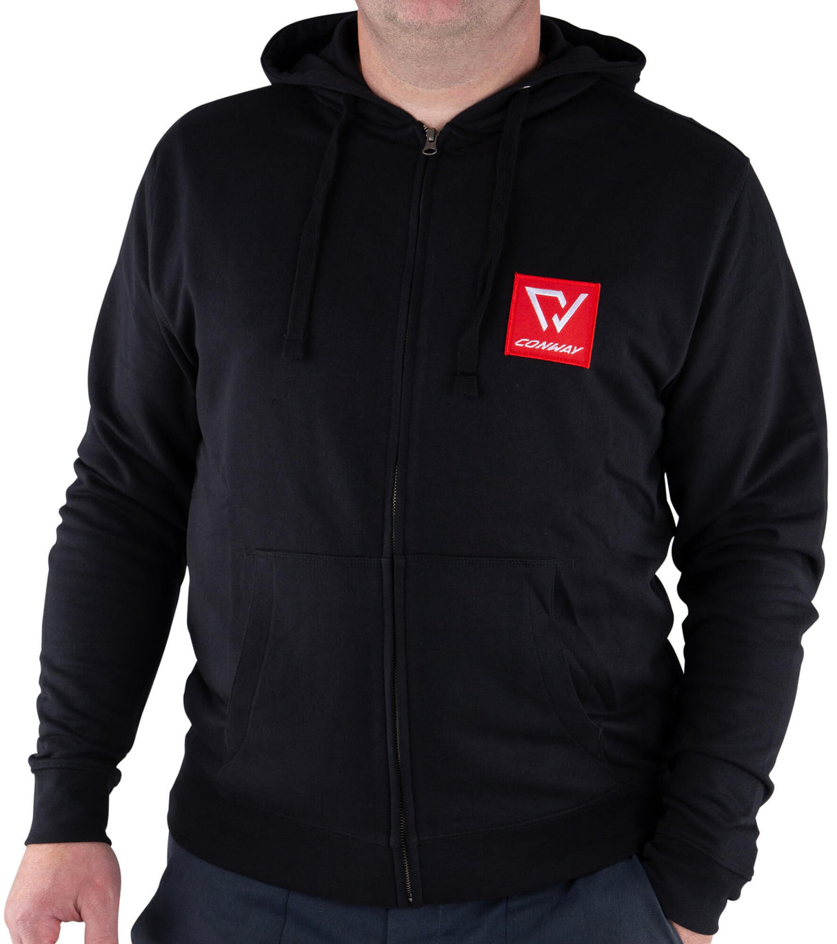 Conway Pulloverjacke mit Kapuze, Logo, Kapuzenpullover, Logo, Größe S, Schwarz