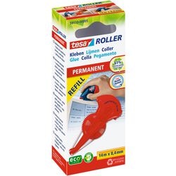 Nachfüllbarer Kleberoller permanent Tesa 14.000 mm rot