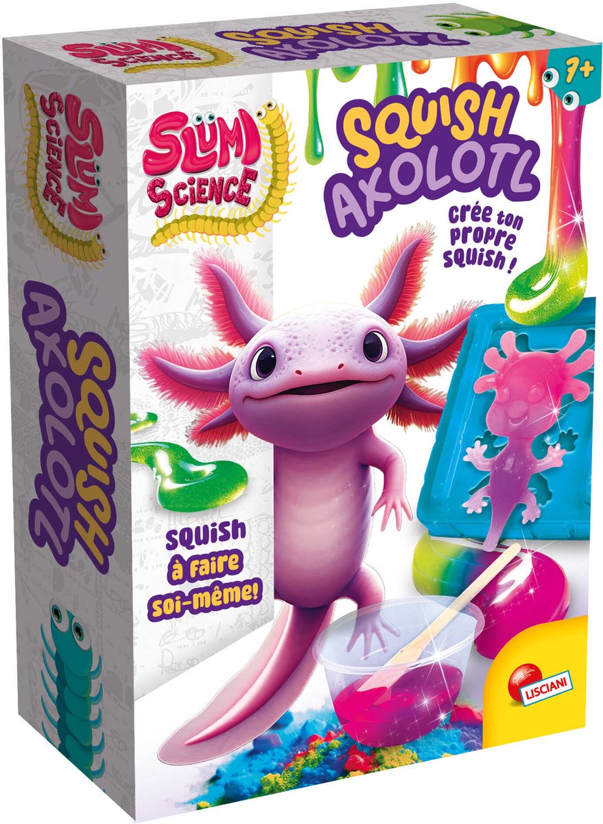 Lisciani Slumi Science Pocket Squish Axolotl Ed. französisch