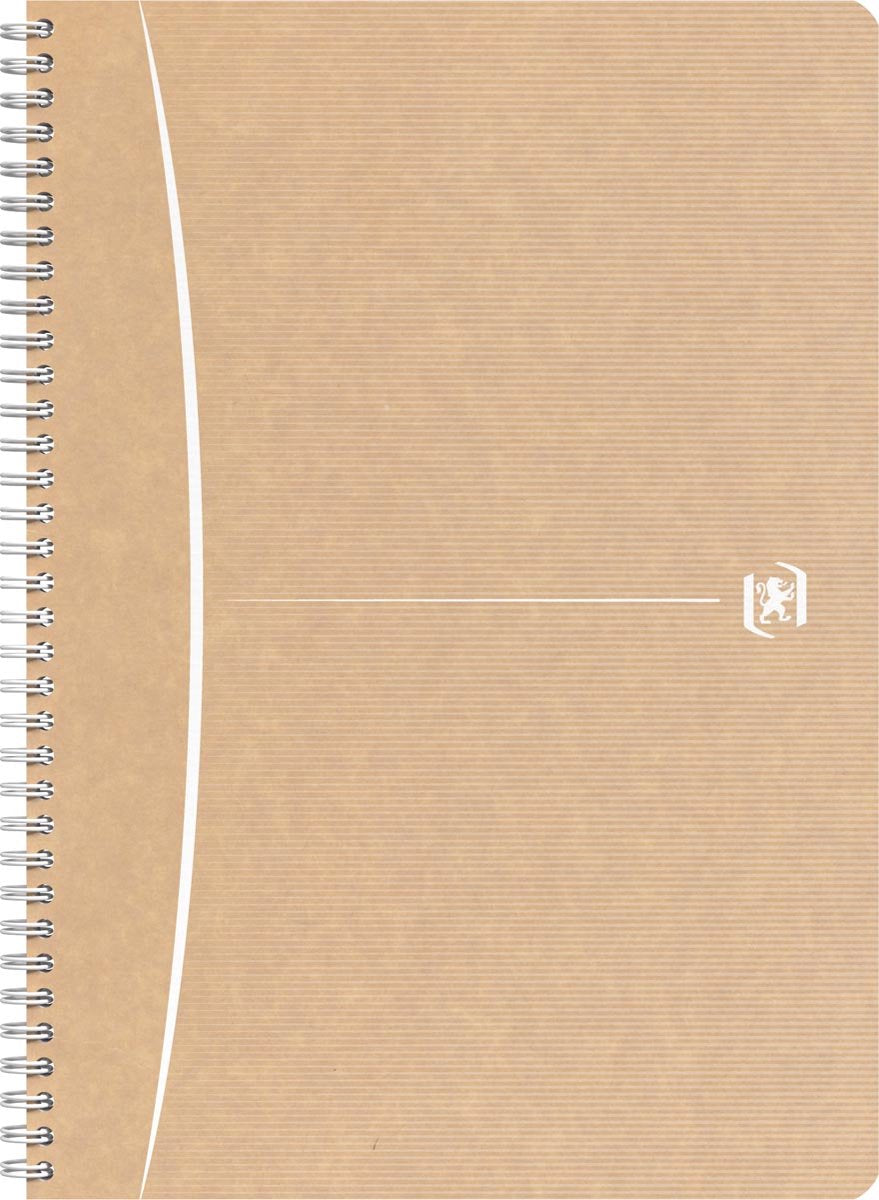 Oxford Touareg-Spiralnotizbuch, 180 Seiten, ft A4, kariert 5 mm, verschiedene Farben, 1 Stück