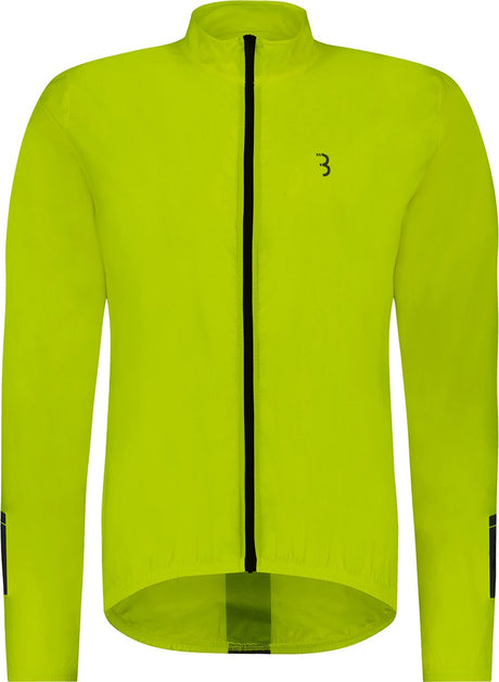 Bbb cycling fietsjack baseshield - windjack heren en dames - wielrennen mountainbiken - fietsjas: wind en waterbestendig - neon geel - maat m - bbw-148
