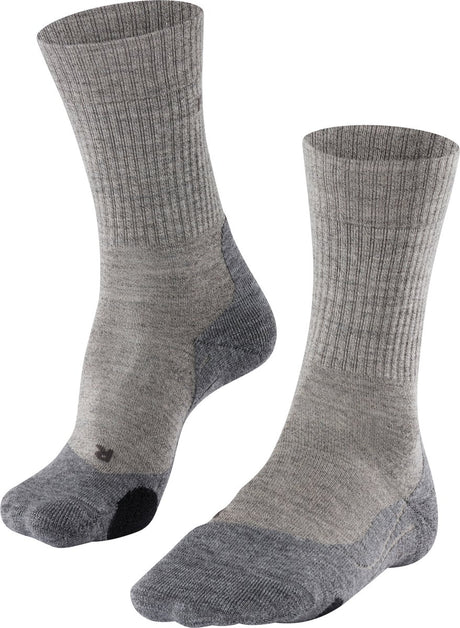 Falke TK2 Wool Wandersocken Anti-Blasen, mittlere Polsterung Merinowolle Sportsocken Herren Beige - Größe 46-48