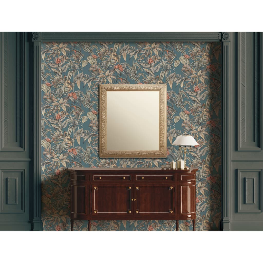Dutch Wallcoverings Tapete Paradiesvogel Blau