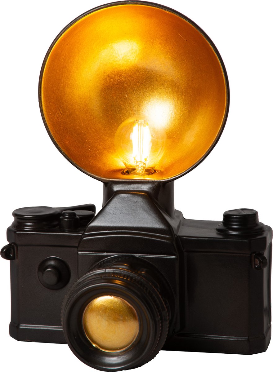 Lucid Extravaganza-Kamera - Tischlampe - 1xe14 - schwarz