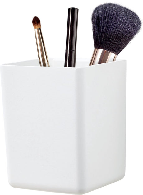 Tesa Badezimmerbox Baboo Organizer ohne Deckel weiß selbstklebend ohne Bohren – 86x110x80mm