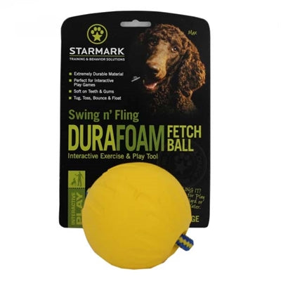 Starmark Swing 'n Fing Durafoam Fetch Ball on Cord