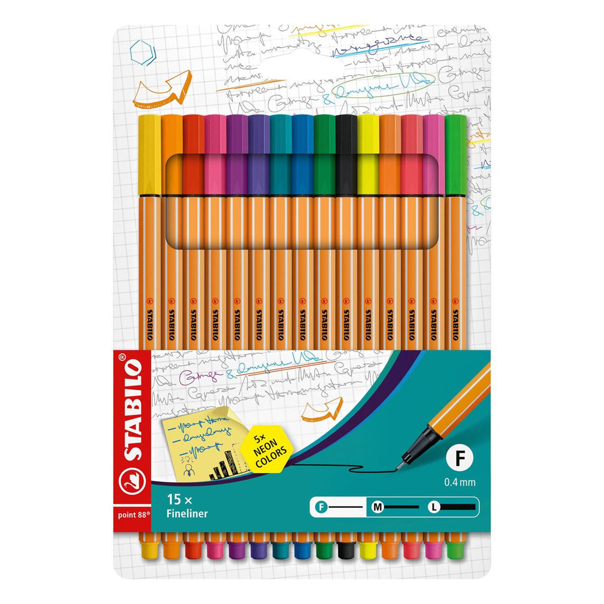 Stabilo point 88 Federmäppchen 15 Farben