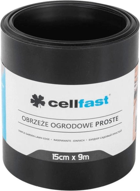 Cellfast – gerade Gartenkante 15 cm x 9 m – schwarz
