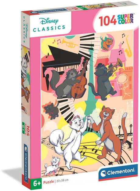 Clementoni - Puzzle - 104 Teile - Aristocats - Kinderpuzzle - ab 6 Jahren