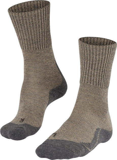Falke TK1 Wool Anti-Blister dickes Woll-Funktionsmaterial Wandersocken Damen Beige – Größe 39-40