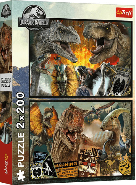 Trefl puzzel jurassic world - prehistorisch avontuur - 200 stukjes.