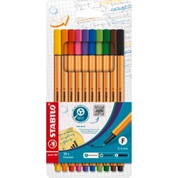 Stabilo 10 Fineliner 0,4 mm Spitze 88