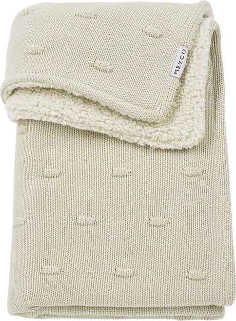 Meyco Baby Knots Teddy-Kinderbettdecke – weicher Sand – 100 x 150 cm – 2,0 Tog