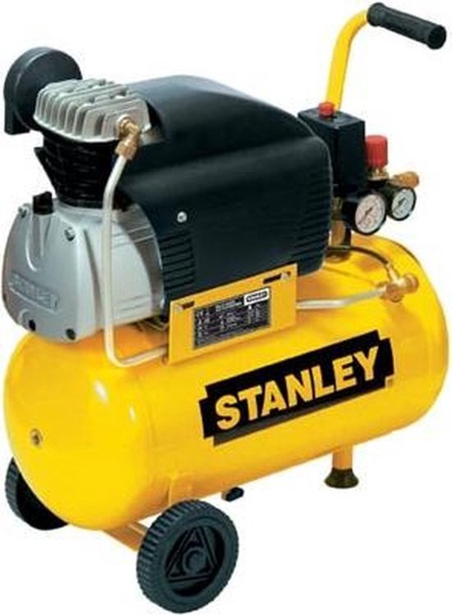 Stanley – Kompressor mit Direktantrieb und Schmierung – 2 PS, 24 l, 8 bar