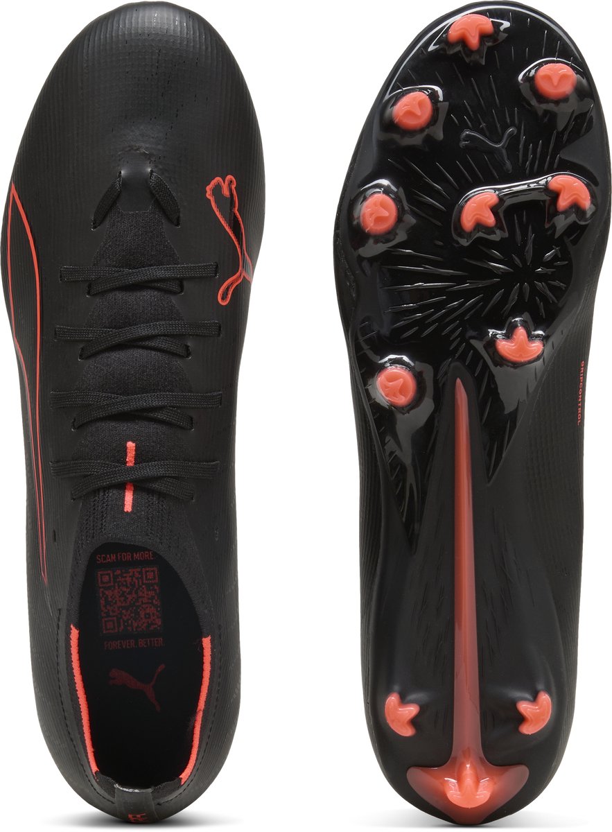 Puma Ultra 6 Match FG AG Unisex-Sportschuhe - Schwarz-Rot