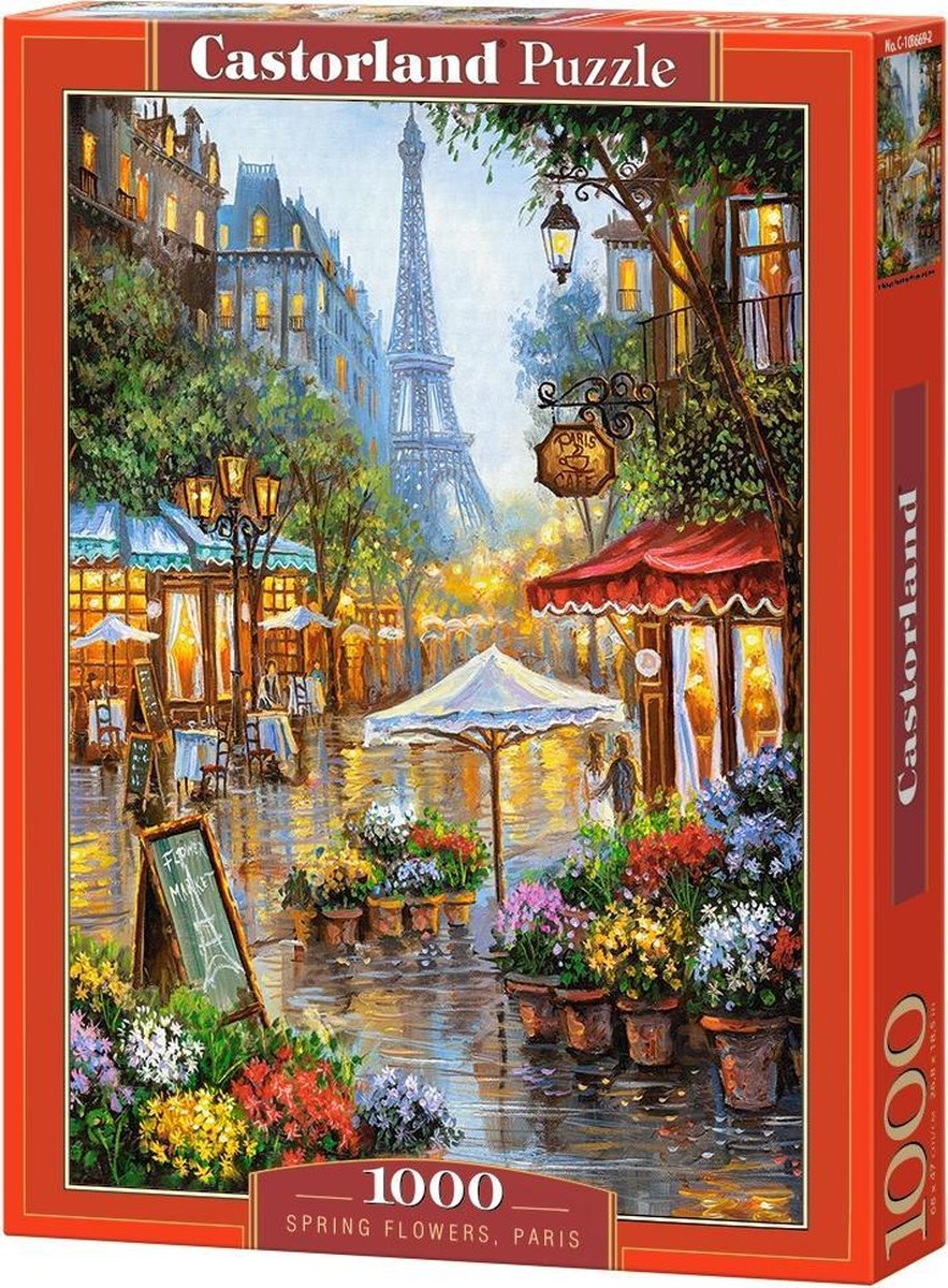 Selecta Castorland Puzzle Frühlingsblumen Paris, 1000 Teile.