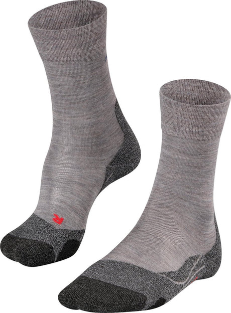 Falke TK2 Melange Anti-Blister Wandersocken aus dickem Woll-Funktionsmaterial Damen Grau - Größe 39-40