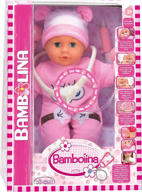 Dimian Puppenarzt-Set mit Zubehör – Molly Bambolina – 36 cm.