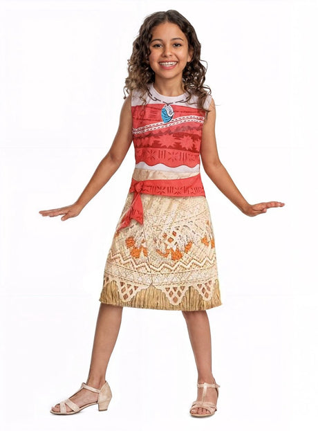 Disguise Disney – Moana 2, Kostüm Moana Vaiana Basic Plus Kleid, Größe S (5 – 6 Jahre)