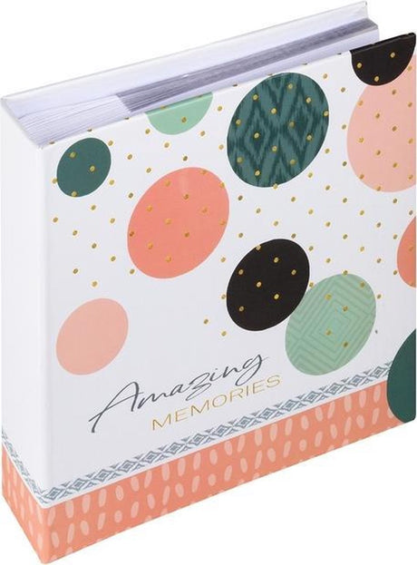 Walther me-486-r Amazing Memories – Memo-Einsteckalbum – Größe 22,5 x 22,5 cm – 200 Fotos 10 x 15 cm – Lachs