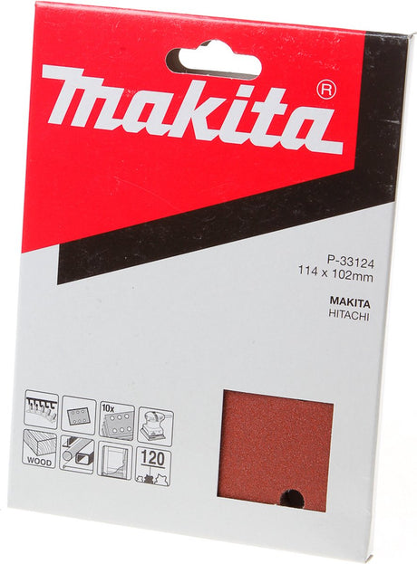 Makita Zubehör Schleifblatt K120 114x102 rot - P-33124