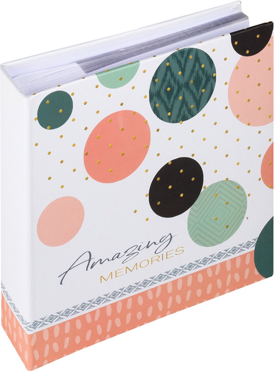 Walther me-486-r Amazing Memories – Memo-Einsteckalbum – Größe 22,5 x 22,5 cm – 200 Fotos 10 x 15 cm – Lachs