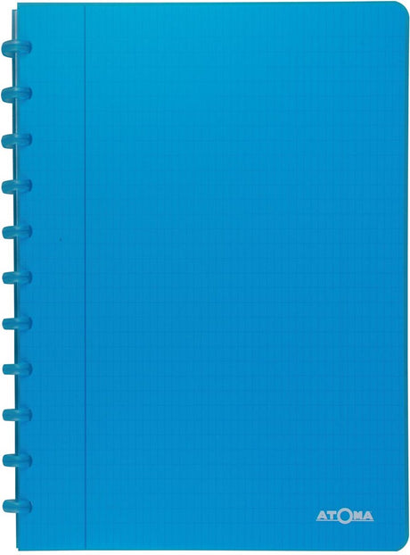 Atoma trendiges Notizbuch, ft A4, 144 Seiten, kommerziell kariert, transparentes Türkis