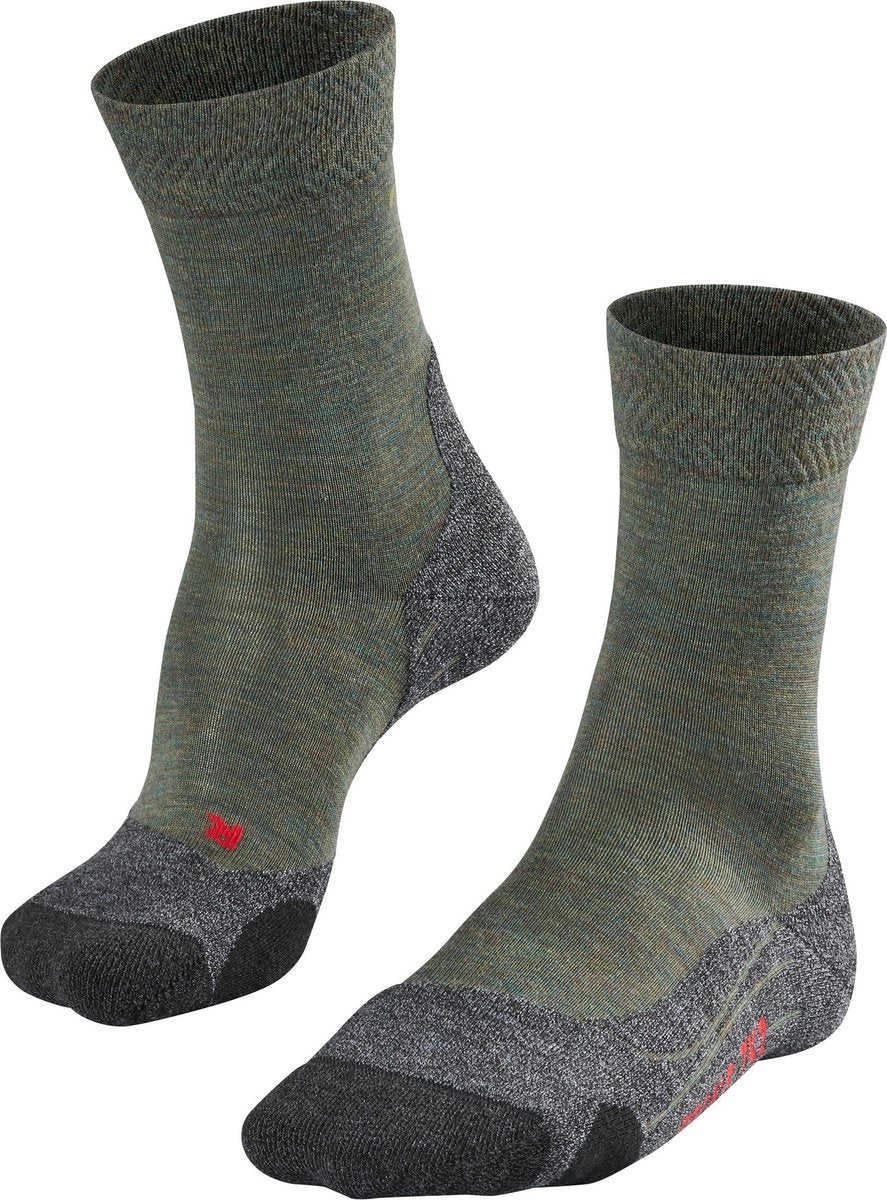 Falke TK2 Melange Anti-Blister Wandersocken aus dickem Woll-Funktionsmaterial Herren Grün - Größe 42-43