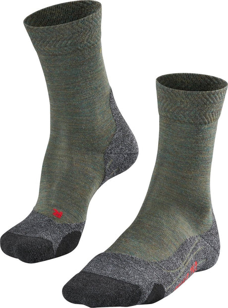 Falke TK2 Melange Anti-Blister Wandersocken aus dickem Woll-Funktionsmaterial Herren Grün - Größe 42-43