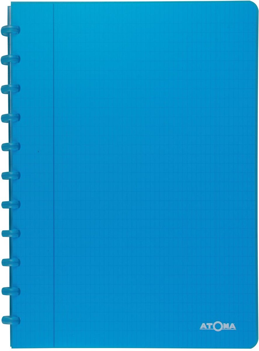 Atoma trendiges Notizbuch, ft A4, 144 Seiten, kommerziell kariert, transparentes Türkis