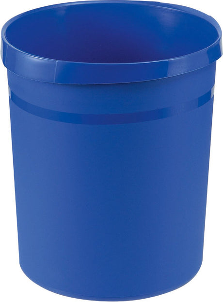 Han Papierkorb - Griff - 18 Liter - Blau - hochwertiger Kunststoff - ha-18190-14
