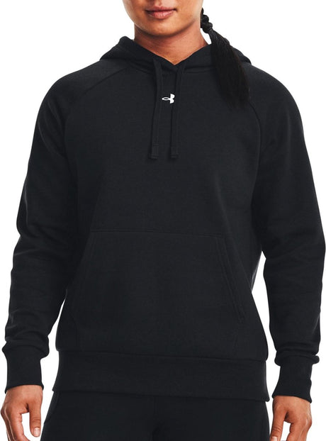 Under Armour UA Rival Fleece Hoodie Damen Sportpullover – Schwarz – Weiß