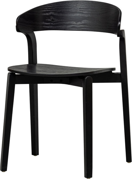 Woood cras eetkamerstoel - essenfineer - zwart - 75x52x42