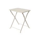 Decoris Beistelltisch aus cremefarbenem Stahl, 40 x 30 x 45 cm