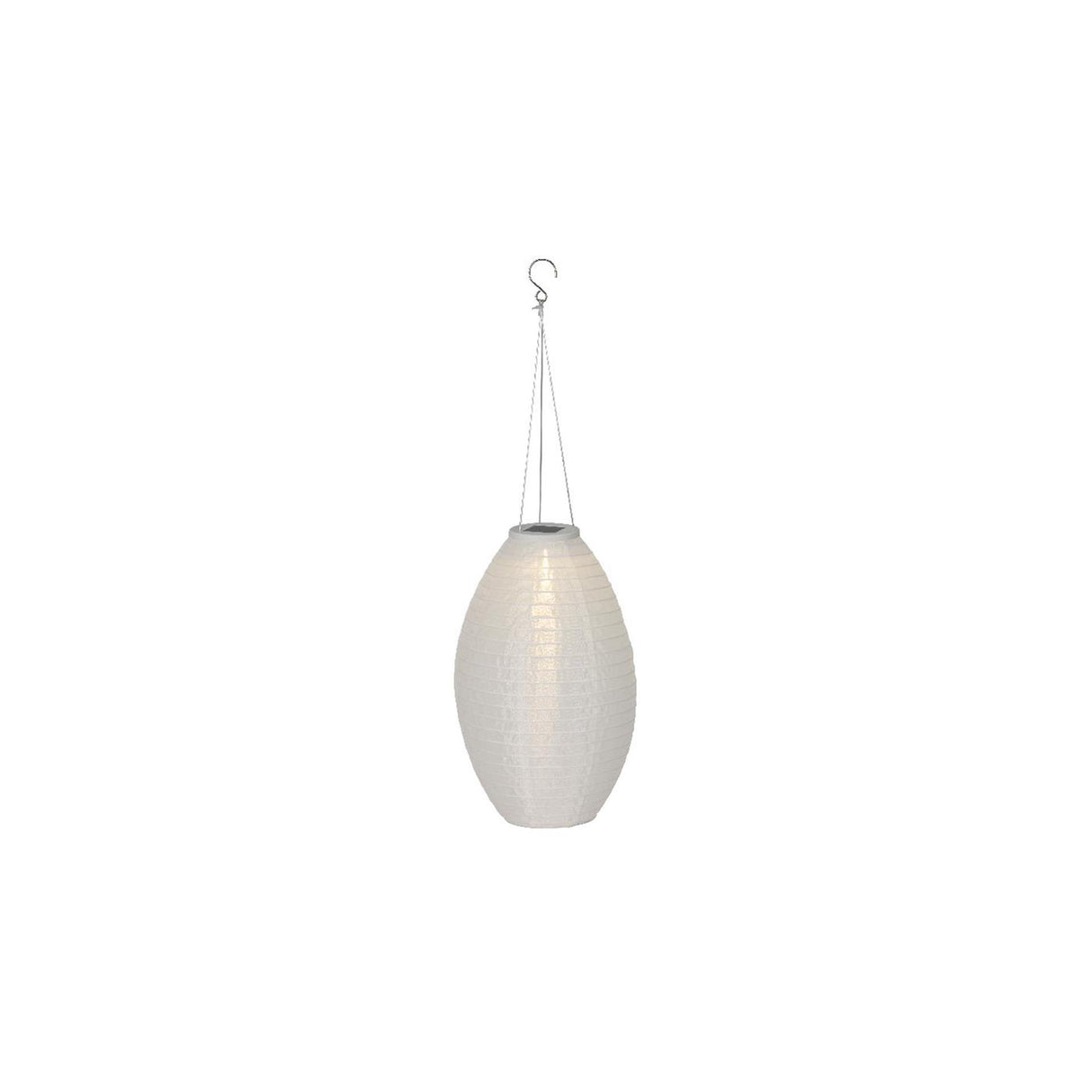 Lumineo Solarlaterne aus weißem Nylon ø22xh33cm