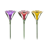 Lumineo Solar-Steckleuchte Blume Kunststoff ø10xh30cm