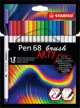 Stabilo Pen 68 Pinsel – Filzstift – Arty – Set mit 18 Teilen