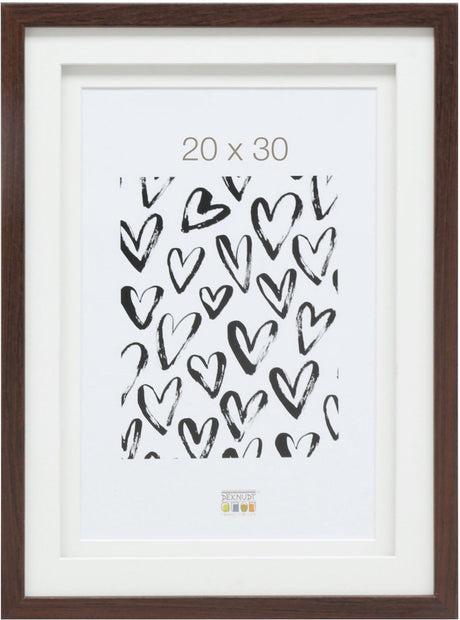 Deknudt frames fotolijst s65kq1 - bruin met passe-partout - foto 20x30